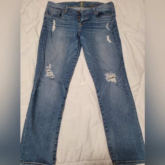 7 For All Mankind Josefina Skinny Boyfriend Sz 29 - Picture 1 of 4